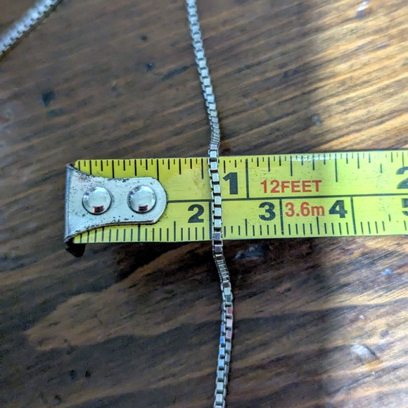 Italy Sterling Silver Box Chain Necklace 20" - Picture 5 of 5